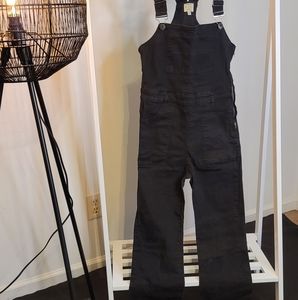 Torn by Ronny Kobo Black Wide Leg Denim Overall 28